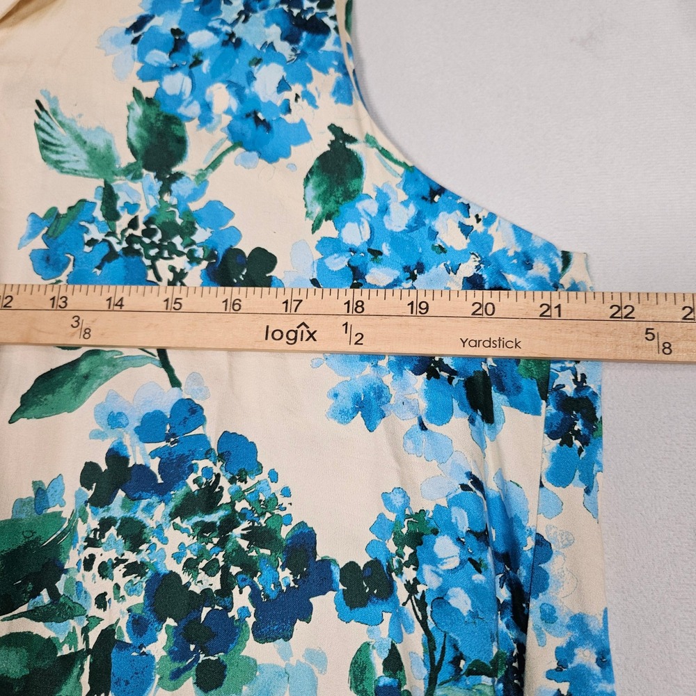Tuckernuck Shift Dress XL Water's Edge Hydrangea Charlie Sleeveless Coastal Boho - Picture 5 of 16